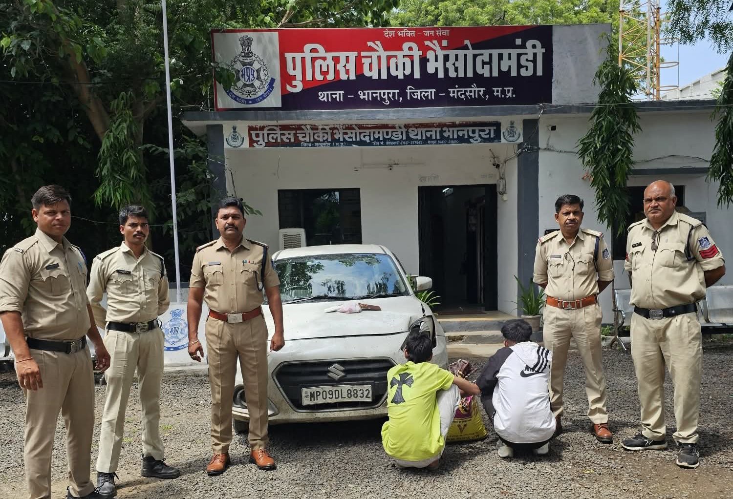 भानपुरा पुलिस की कार्रवाई: 170 ग्राम एमडीएमए व डोडाचूरा के साथ इंदौर के 2 तस्कर गिरफ्तार